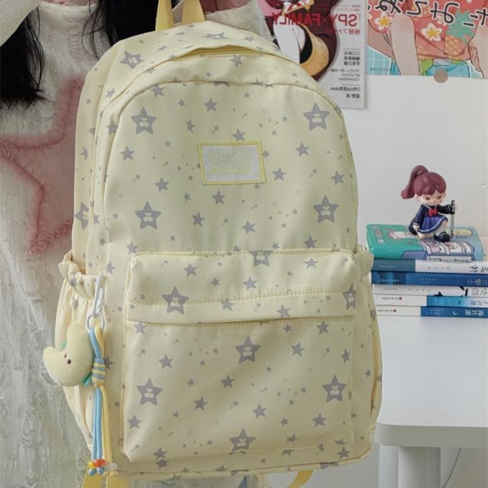 New Japanese Ins High-value Female Sweet and Cute Star Junior High School Student Schoolbag Female Light Spring Outing Backpack