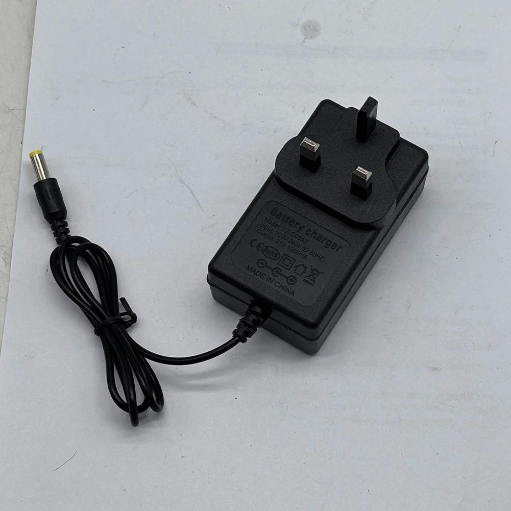 1pc UK Plug-Transformer 21V Lithium Battery Charger 100-240V Plastic Charger For Electric Drill Intelligent Power Supply Adapter
