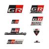 1Pc GR Logo GAZOO Racing GRSPORT Aluminium Car Emblem Stickers Decor Rear Tail Car Body Decals For Levin Corolla Camry