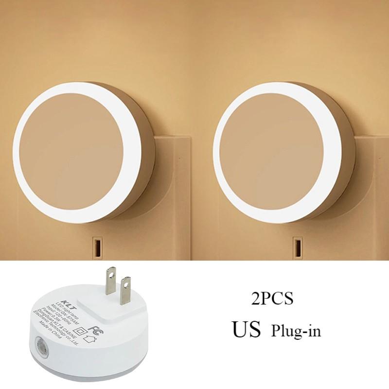 1/2PCS LED Light Control Sensing Lamp Night Light EU US Plug For Baby Children Living Room Bedroom Corridor  Bathroom Light Lamp