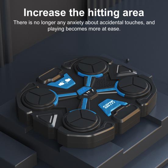 Máquina de Boxeo Musical Montada en la Pared Objetivo de Boxeo Compatible con Bluetooth con Modos de Contador de Golpes LED Entrenador Electrónico de Boxeo Ajustable Almohadilla de Golpeo