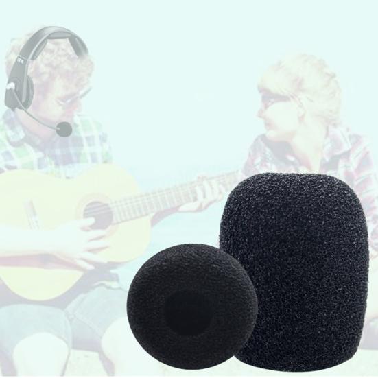 10Pcs MIC Windshield Foam Replaceable Wind-proof Soft Plosives Reduction Lapel MIC Sponge Cap for Recording