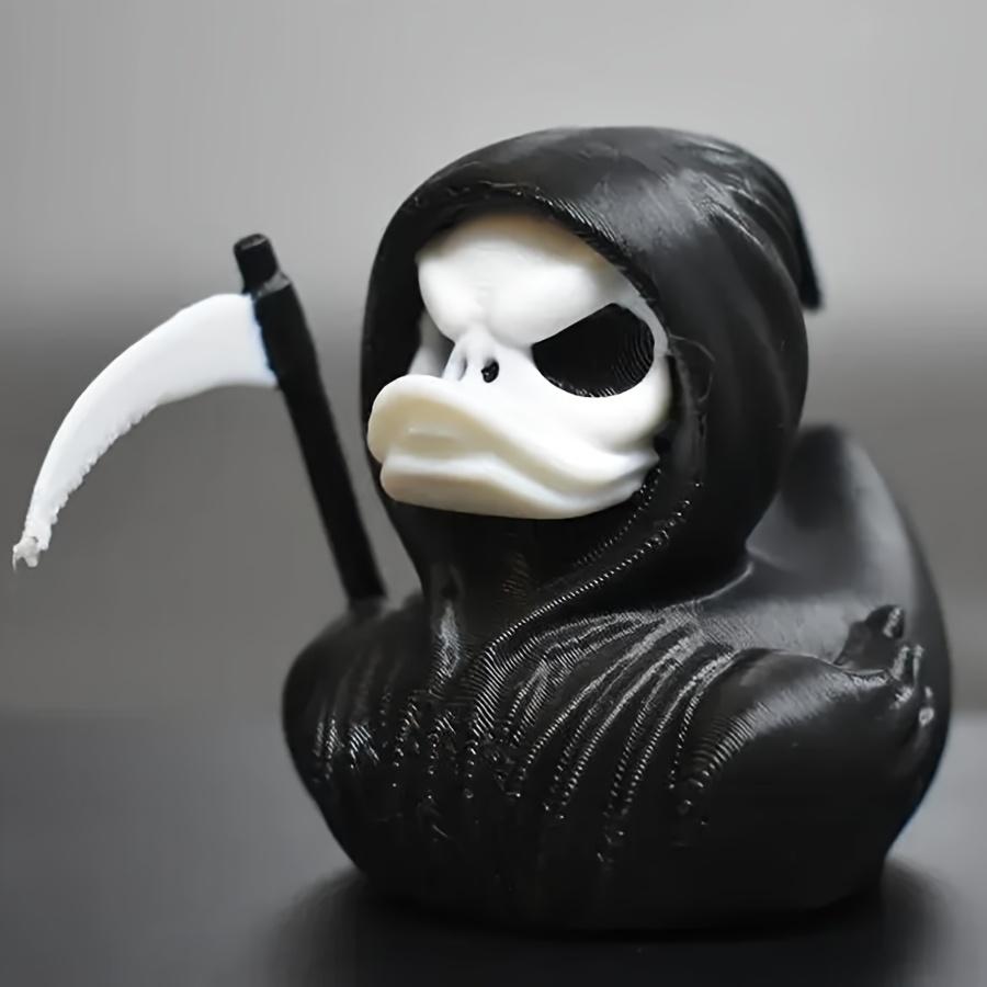 Grim Reaper Duck 3D Printed Scary Death Duck Statue Suitable for Home Decoration Halloween Decoration for Haunted House Party