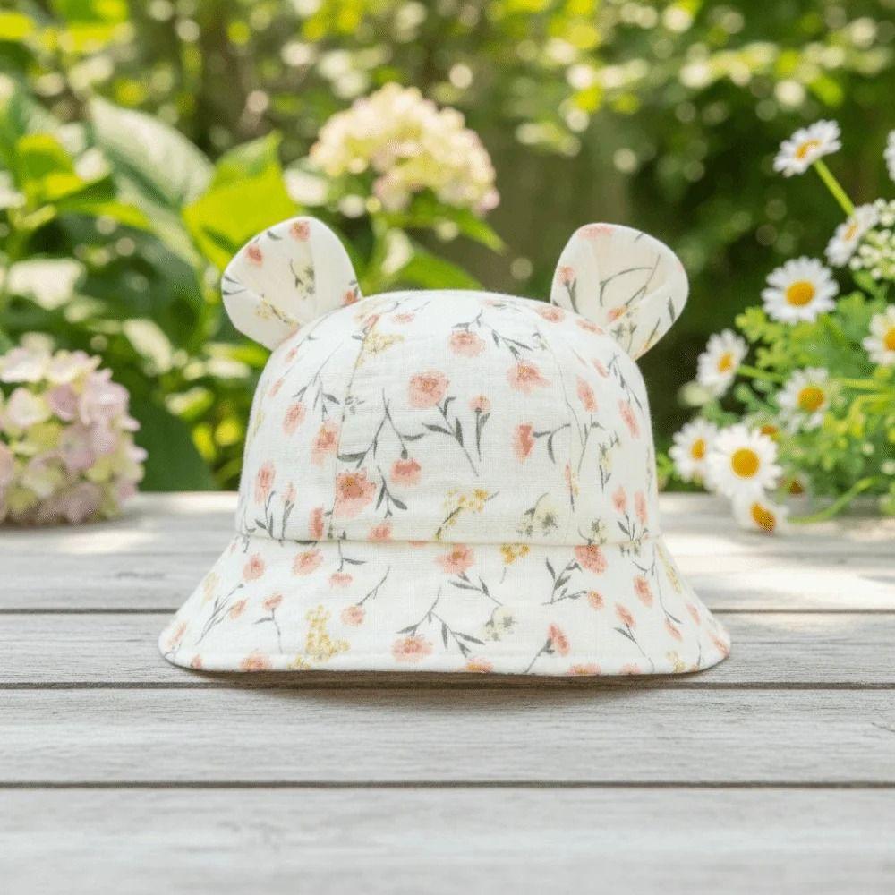 Print Design Baby Sun Hat Breathable Bucket Hat Baby Portable Kids Beach Cap  for Travel Summer