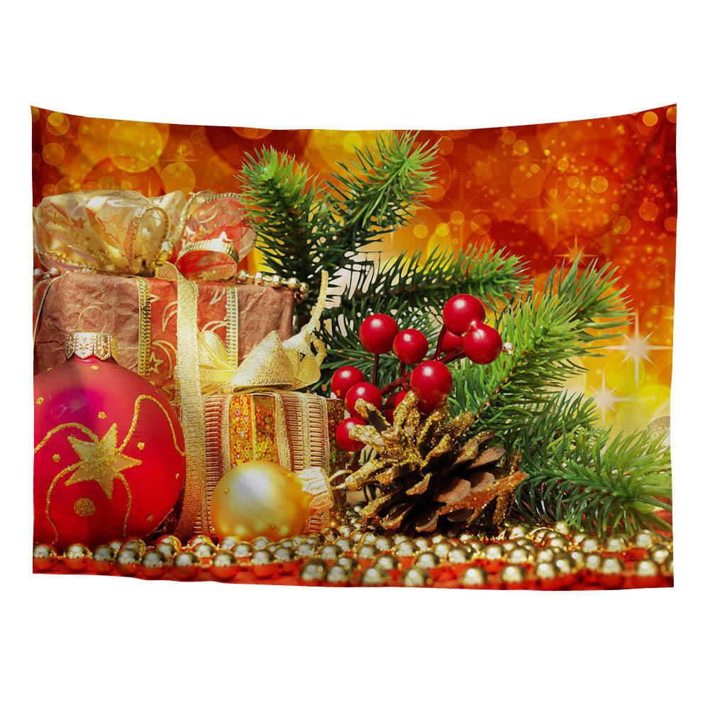 Cross-border Home Tapestry Living Room Christmas Decoration Lights Elk Tapestry Printing