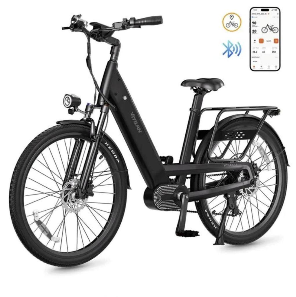 Elektrokolo VITILAN L5, 500W motor, 48V 15Ah baterie, maximální rychlost 40 km/h, dojezd 100 km, 26x 2,4palcové pneumatiky