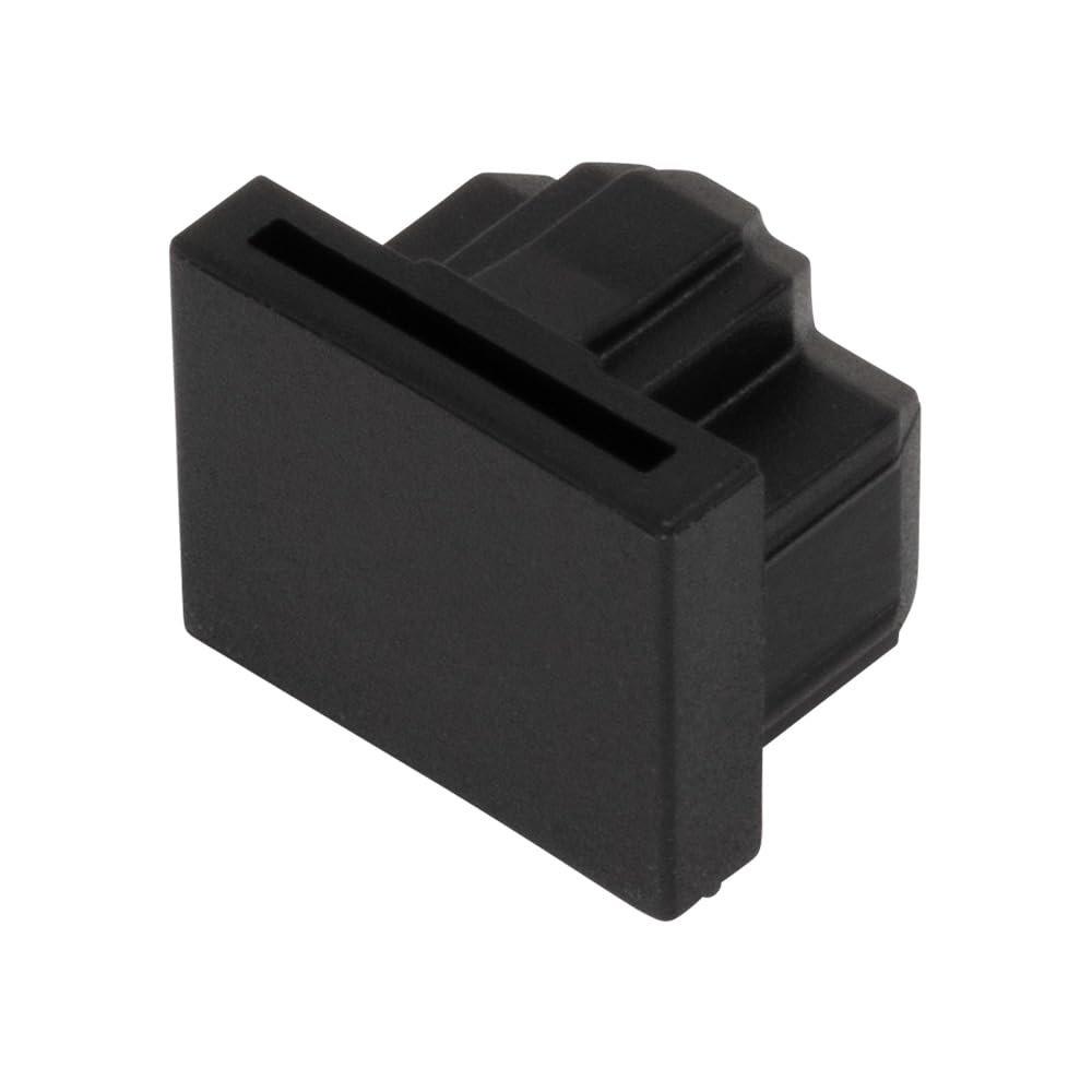 AINEX RJ45 LAN Port Dust Cover Flat No Pull Tab Type Black 10-Pack DC-125