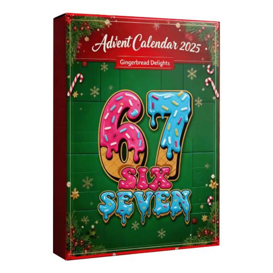 

Рождественский адвент-календарь с 67 акриловыми подвесными украшениями в виде рождественской елки, календарь-коробка для отсчета 24 дней до Рождества, подарок для праздничной вечеринки A