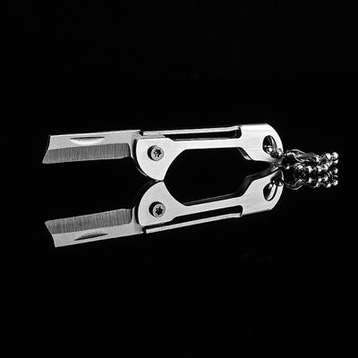 Mini-Edelstahl-Mini-Klappmesser mit quadratischem Kopf, scharf, leicht zu tragen, Express-Lieferung, Auspacken, Schlüsselanhänger, tragbares Messer