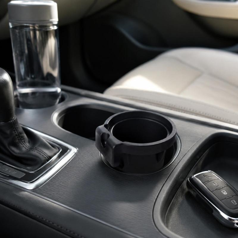 Embedded Center Console Cup Holder Replacement for 2005-2019 with Cylindrical Black Cup Well, Visible Mounting Section, and References 96975-EA000 and