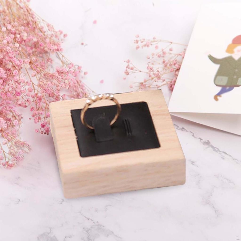 Elegant Wooden Ring Display Stand for Jewelry Organization at Home