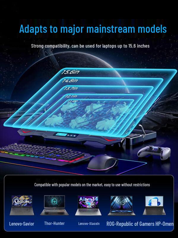 Laptop Cooling Stand with Dual Adjustable Fans