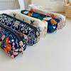 Print Embroidered Pencil Case Flower Cloth Stationery Bag Pencil Pouch  Office