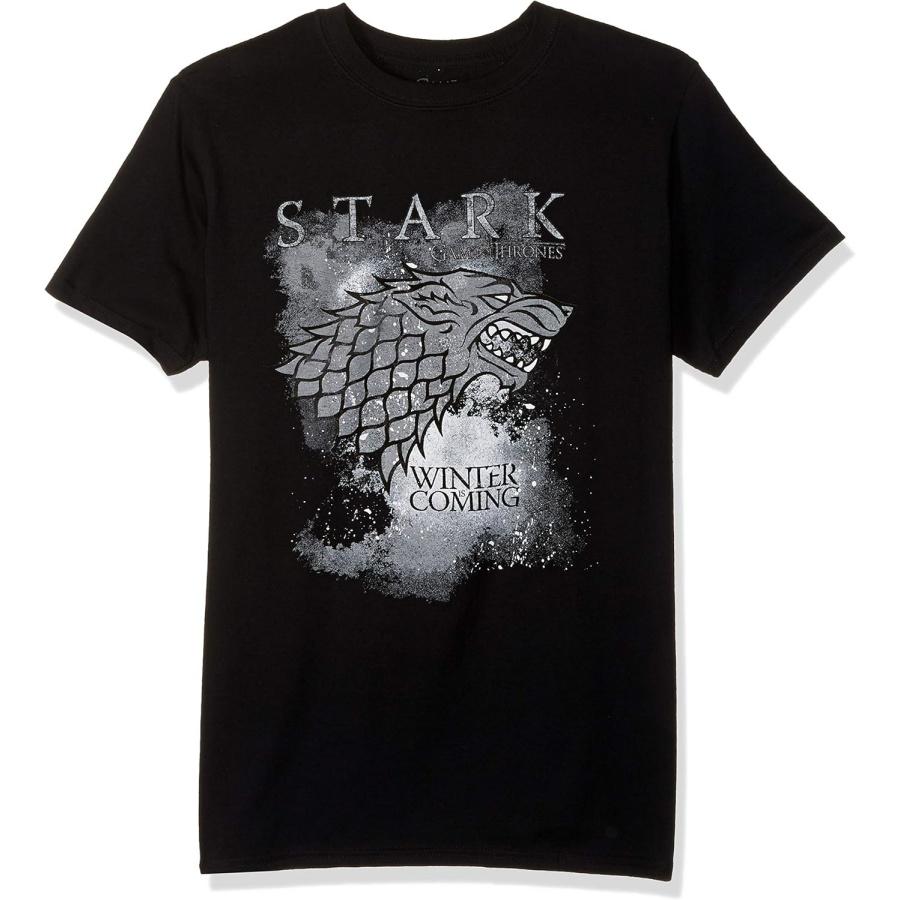 Мужская зимняя футболка HBO «Игра престолов» «Зима близко» Старк, черная, размер S S