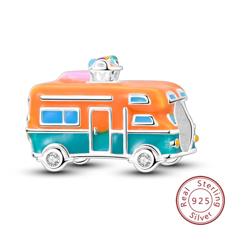 Original Charms Bead Copper Paris Tower Car Map Castle Travel Charms Fit Pendant Bracelets Women Diy Jewelry Making