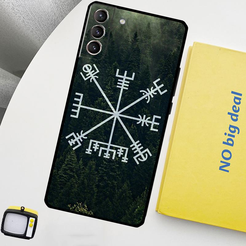Forest Nordic Runes Funda For Samsung Galaxy S22 Ultra S23 FE S9 S10 Note 10 Plus Note 20 Ultra S20 S21 FE Case