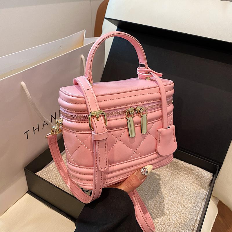New Fashionable Pu Leather Bag For Women, Casual Handbag, Large Capacity Single Shoulder Crossbody Bag, Designer Makeup Bag
