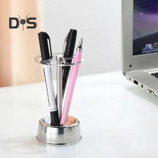 Toothbrush Holder Stand Storage Rack with 4 Slots High Stability Ventilated Design Countertop Metal Toothbrush Organizer Makeup Brush Holder