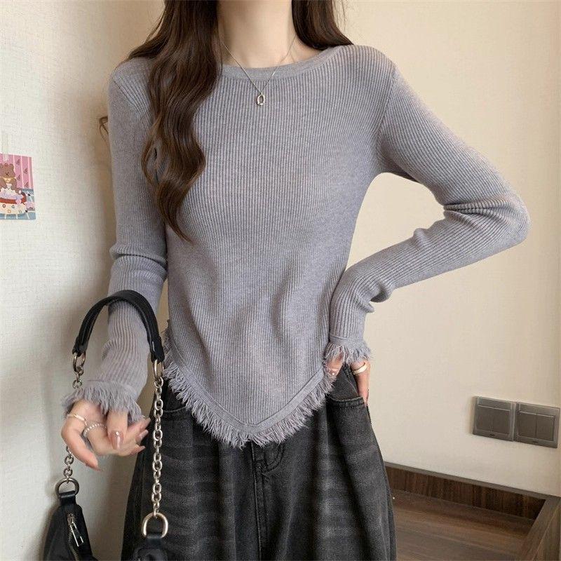 2026 Stylish Women s Plus Size Slimming White Shirt for Spring and Autumn M серый