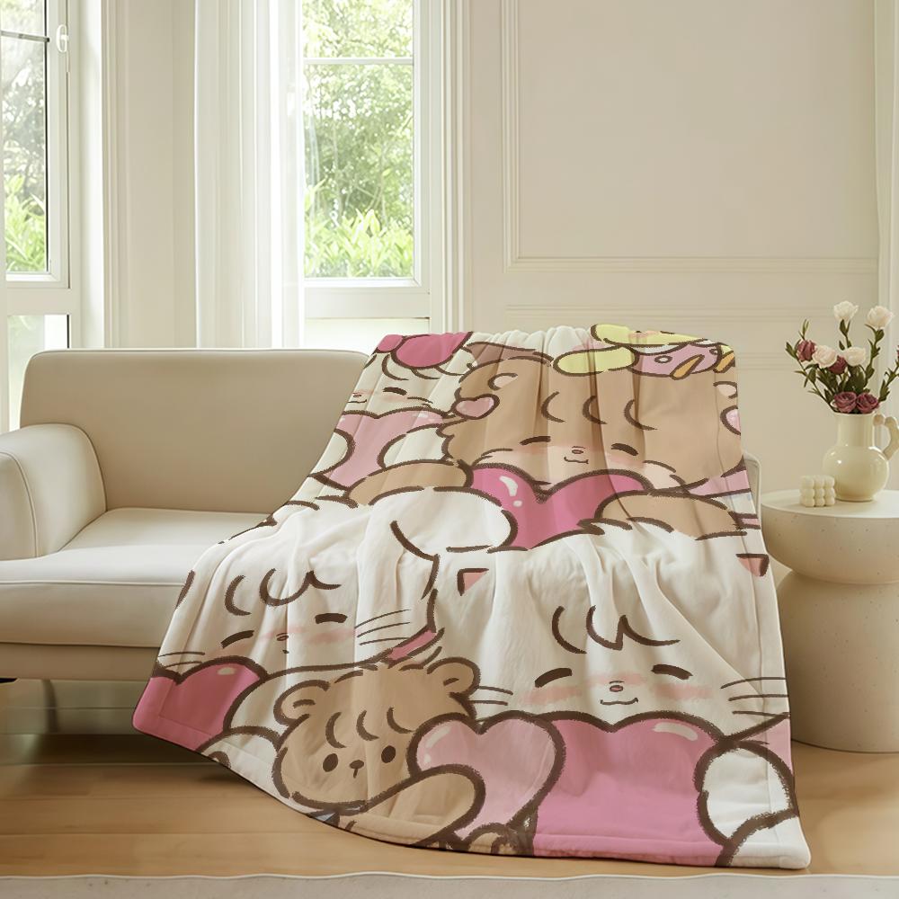 

Kawaii Mikko Cartoon Blanket Warm Soft Suitable For Bedroom Sofa Bed Living Room Office Travel Camping Gifts 75x90cm