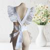 Waist Apron for Women Half Apron Maid Apron Costume, Cooking Waist Apron Ruffled Waist Apron Maid Cosplay Costume
