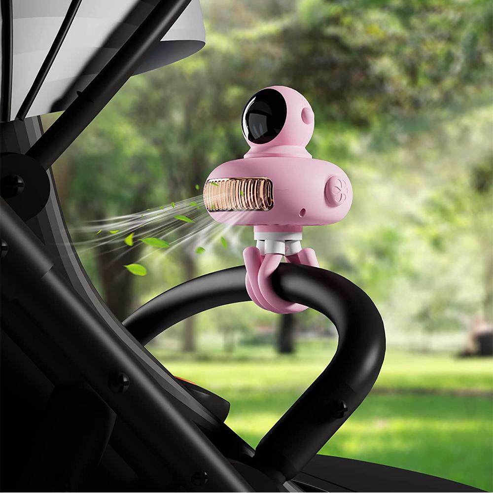 Stroller Fan 3000Mah Mini Portable Fan For Car Seat Crib Bike Treadmill Office