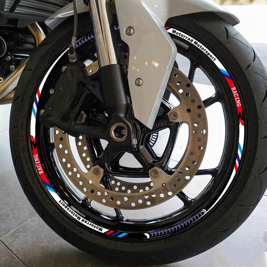 Sticker Motorcycle Hub Sticker Wheel Sticker Rim Sticker Set Fit Yamaha Yzf R1 R1 Front Rear Full Set Decal (Black)