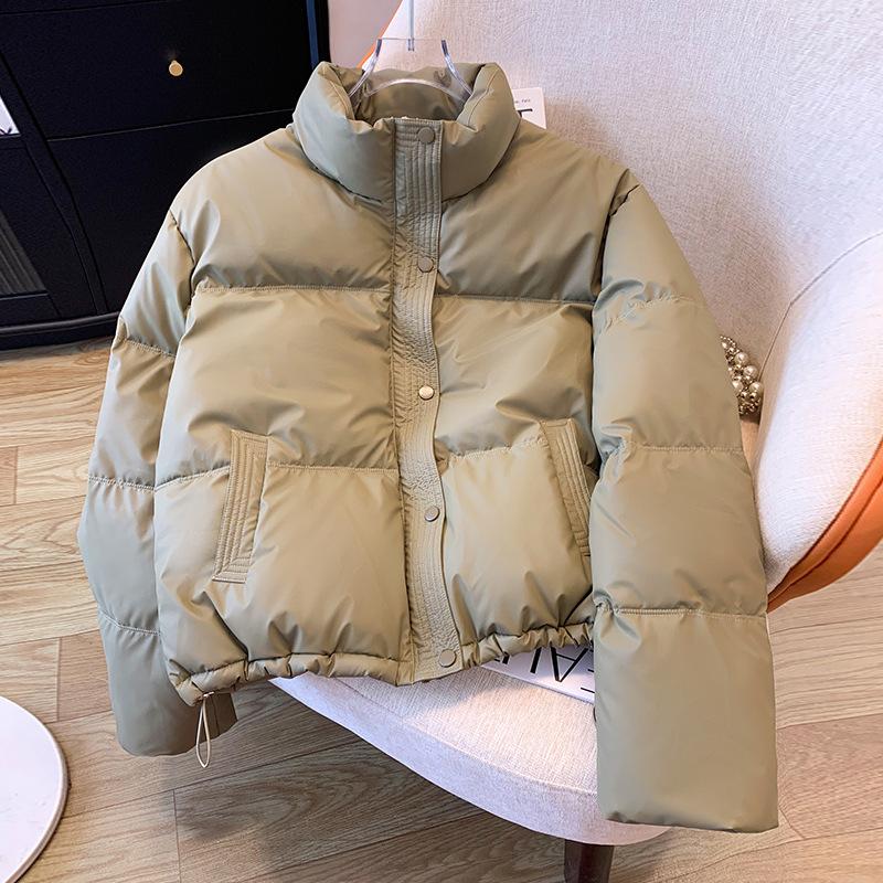 Non-washable PU Cotton Jacket Short Section Loose Thickened Bread Clothes Cotton Jacket Jacket