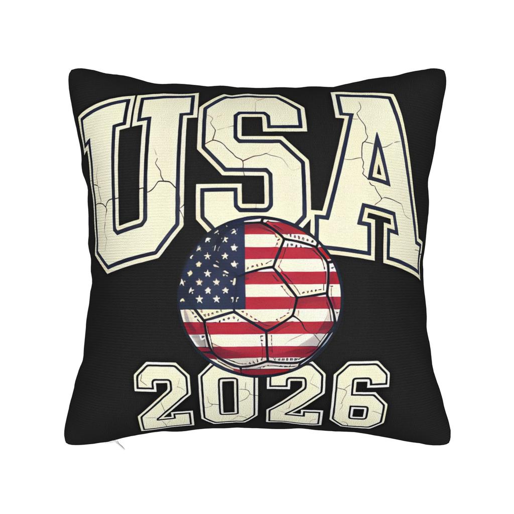 Soccer Football WM 2026 Pillow Cover Square Cushion Cover Funny Pillow Case For Couch Sofa Bedroom