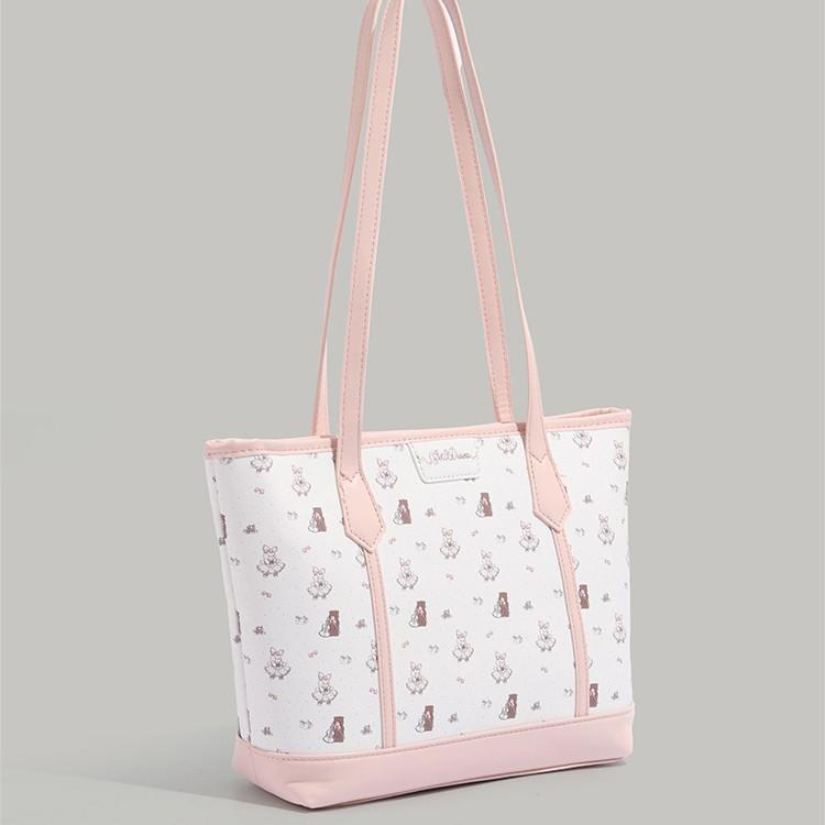 Niche Design Cute Tote Bag for Girls Large Capacity Handbag Commuting Outgoing Student Cartoon Shoulder Bag for Women