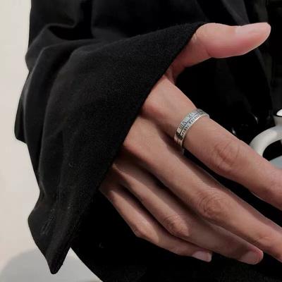 Vintage Roman Numeral Ring Women's Simple Niche Design Sense English Time Ring