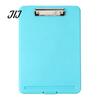 School Stationery Case Plastic Storage Clipboard, Letter Size Slimcase Folder with Pen Holder, 200 Ergonomic Handle Clip Board Sheet Capacity, Durable