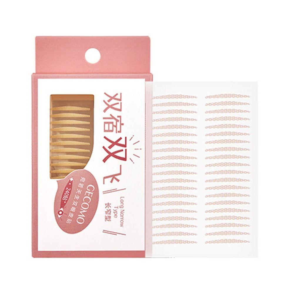 240Pcs Mesh Type Double Eyelid Tape Waterproof Big Eye Invisible Eye Stickers Self-adhesive Eye Lift Strips Swelling Eyelid