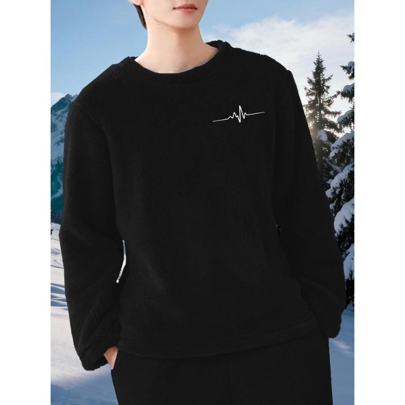 

Men s Flannel Sleep Top, Lightweight & Warm, Great for Cold Seasons & Night Walks XXL чёрный