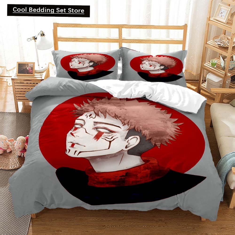 3D Anime Jujutsu Kaisen Digital Print Polyester Bedding Sets Covers Boys Duvet Cover Set For Teens Bedding Set Home Textiles