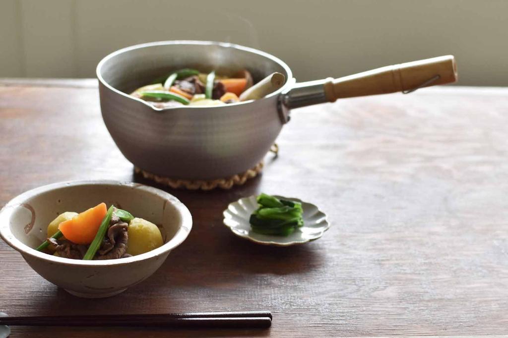 Hokuriku Aluminum Yukihira IH Made In for Simmered Anodized Aluminum Hanayuki Pan, 22cm, Aluminum, Compatible, Japan, Foods, Finish, (A-2743)