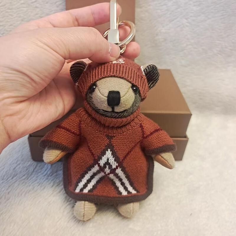 Вязаный Брелок-Подвеска Медведь для Ключей и Сумки