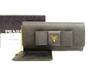 Authentic Saffiano Leather Ribbon Black Bifold Long Wallet Purse #6264 Refurbished