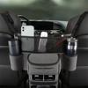 Leather Car Organizers and Storage Bag Between Front Seats Auto Consoles Organize Tissue Water Cup Net Pocket Barrier of Pet