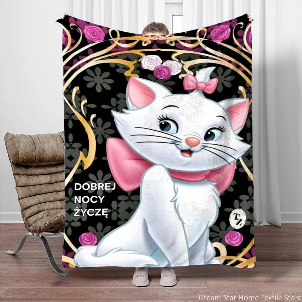 31 Style Disney Cute Cat Marie Printed Blanket Soft Warm Throw Flannel For Children And Adult Bed Sofa Outdoor Travel Girl Gifts