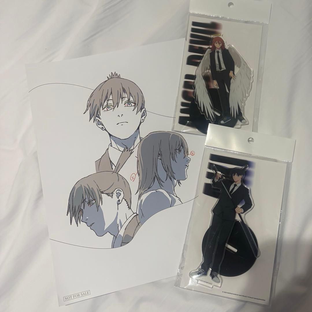Used Angel Devil and Hayakawa Akishet Acrylic Stand Chainsaw Man Korean Pop-up