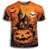 T-shirt da Uomo Estiva Girocollo Stampata in 3D Travestimento di Halloween
