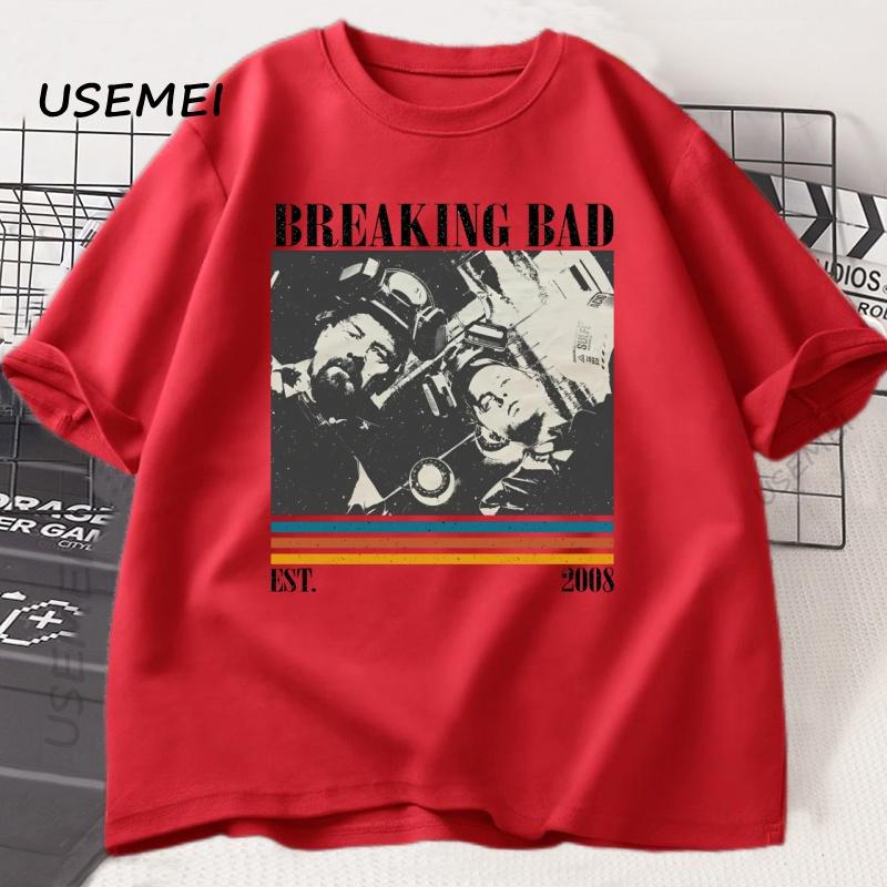 Breaking Bad T Shirt Casual Short Sleeve Vintage TShirt Fashion Tshirt Cotton Loose Oversized Short Sleeve Tshirts Clothes