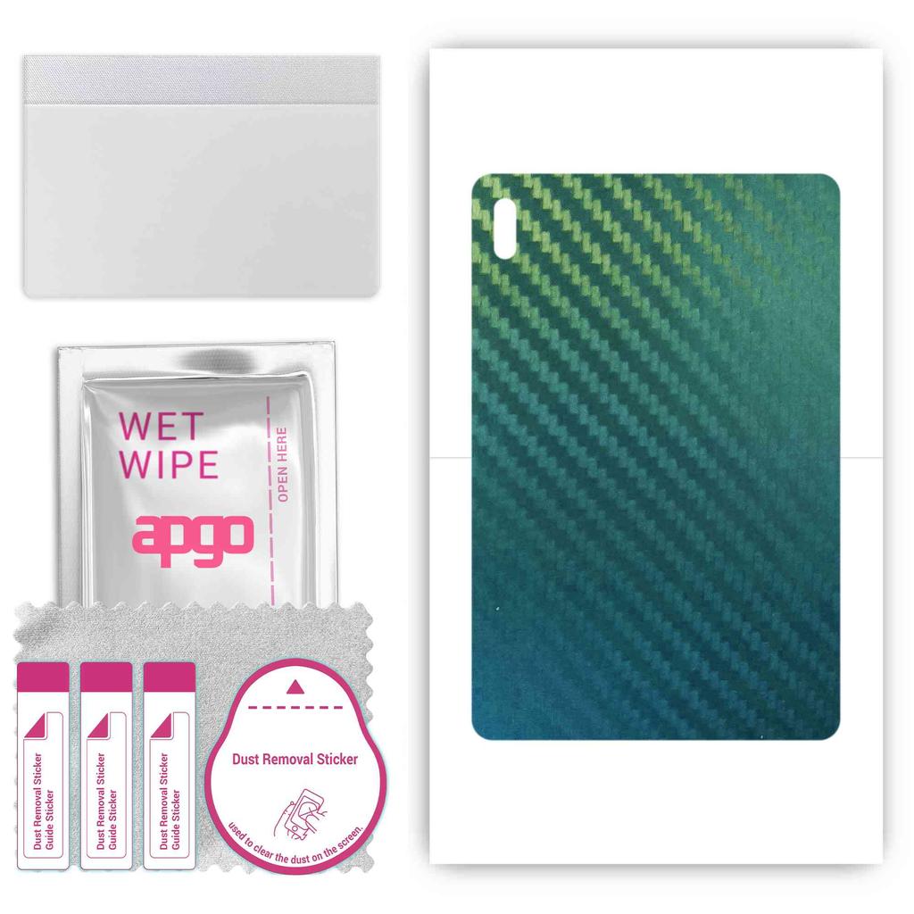 apgo Protective Skin Sticker for the Back Compatible with Samsung Galaxy Tab S8 Ultra WiFi, Wrap Film, Foil, Vinyl - Pattern Carbon Chameleon CAKA1