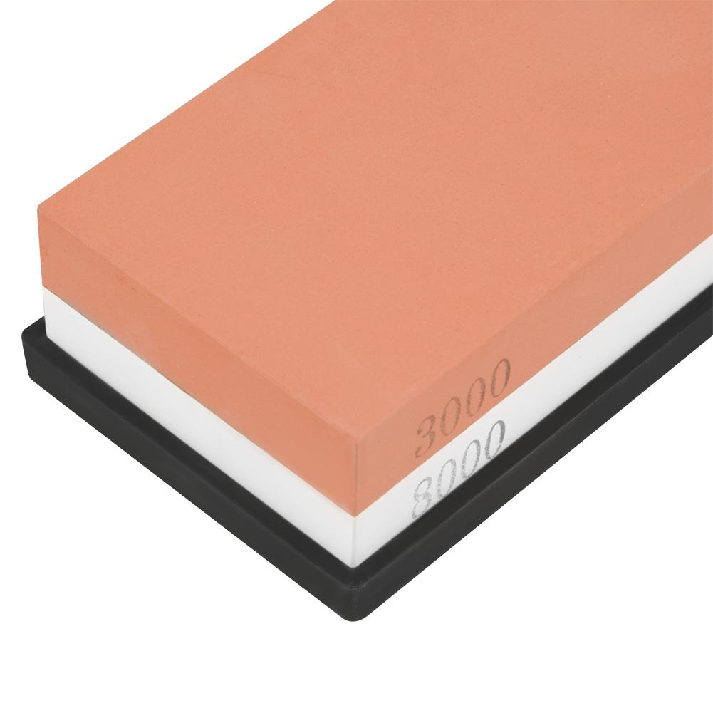 Two Sides 3000&8000 Kitchen Knife Sharpener White Corundum Sharpener Stone