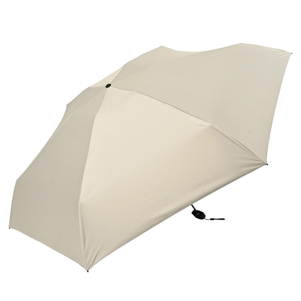 Nifty Colors Folding Umbrella Peach Drop Flat Carbon Lightweight Mini 55 5200BG 5-Section Light-Blocking