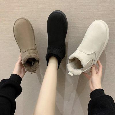 Snowboots Damesfleece Verdikking Winter Nieuwe korte laarzen Dames Warme katoenen schoenen Grote maten damesschoenen Winterfleece
