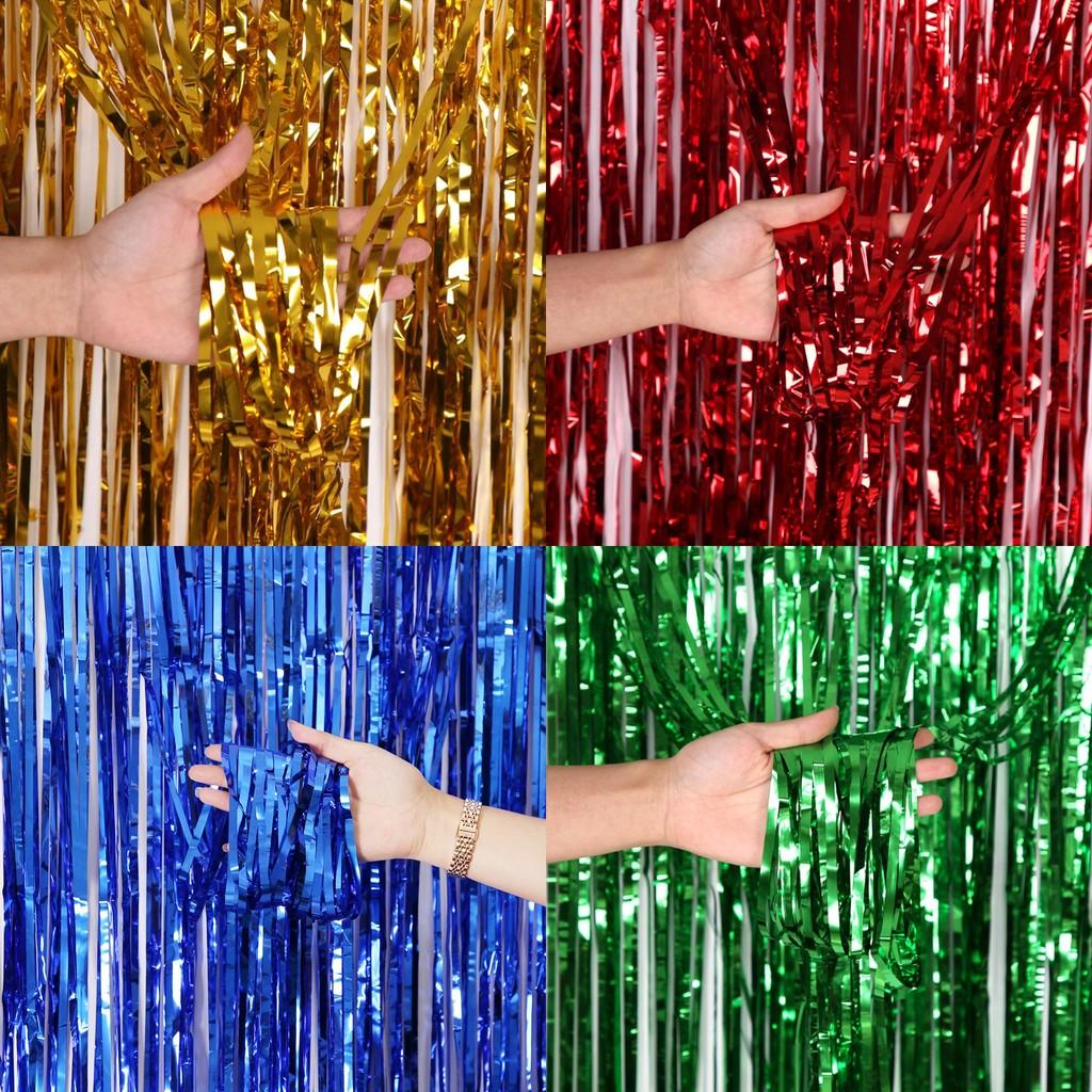 Shimmering 1x1m Beautiful Rain Curtain Background For Birthdays Christmas And More