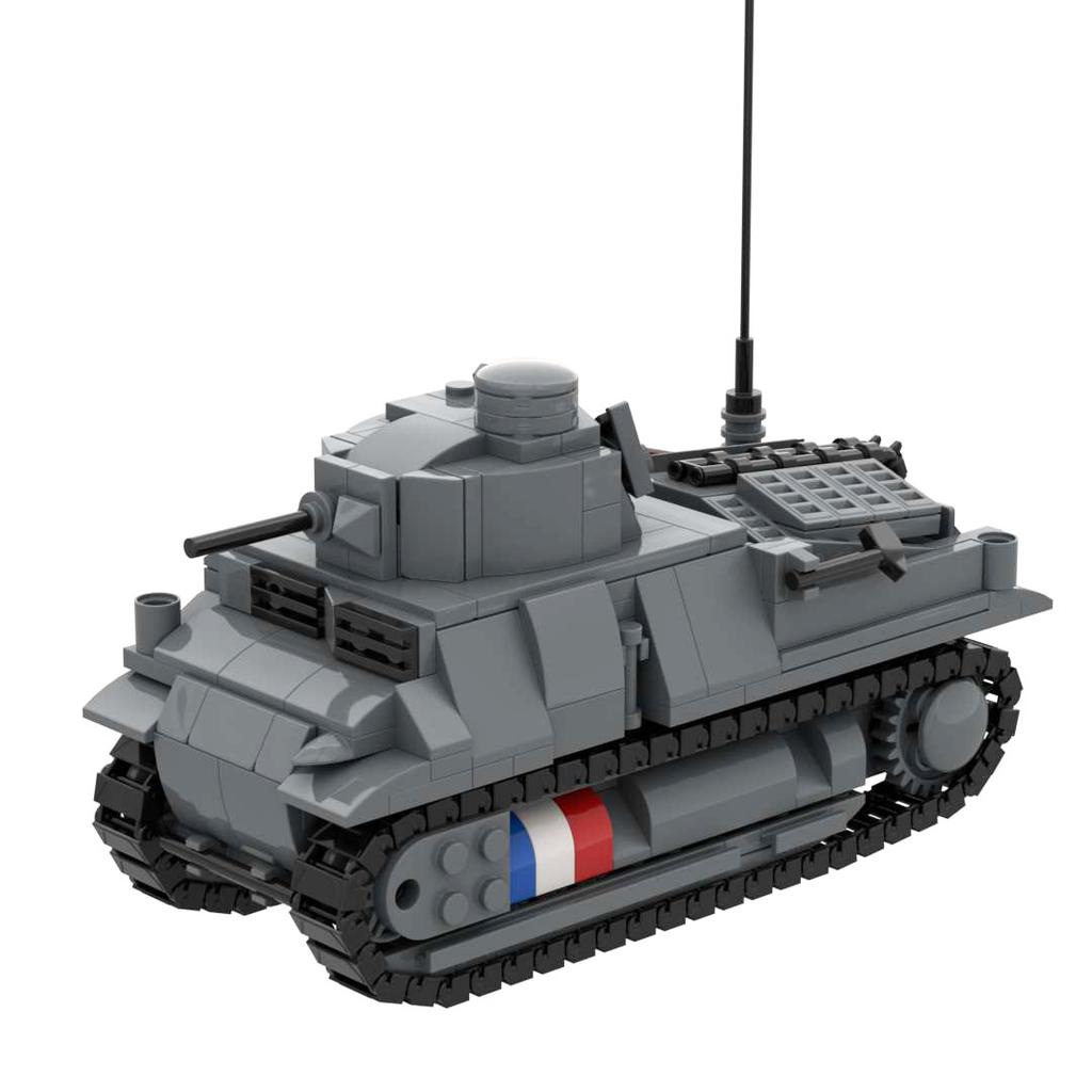 Erster Weltkrieg Zweiter Weltkrieg Französische Armee Panzer AMX-13 CHAR B1 BIS Somua S35 AMX-30 Renault FT-17 ARL44 Lorraine 155 Gepanzertes Militär Baustein Spielzeug