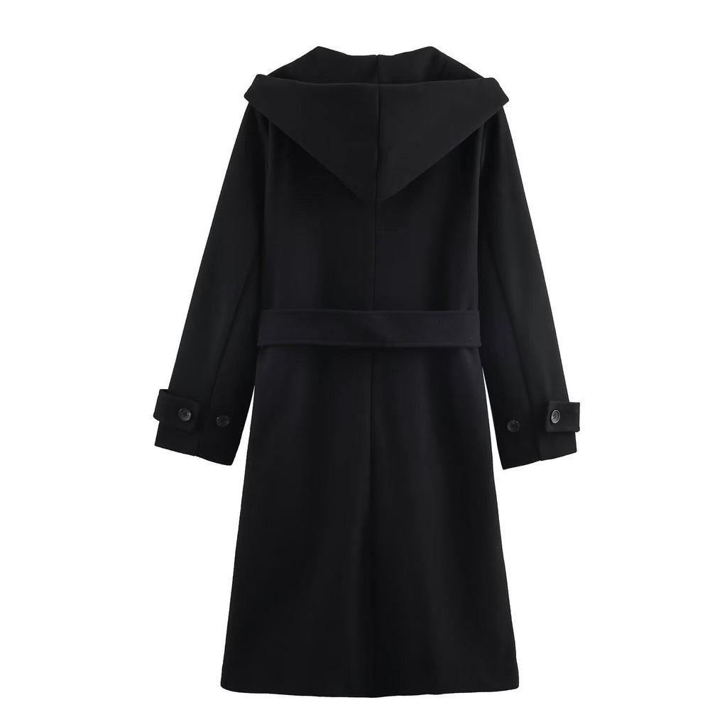Women's European American Hooded Coat - Autumn/Winter Casual Fashion